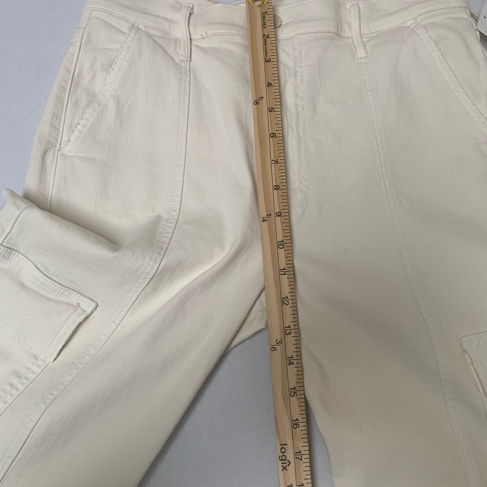 Mother NWT Cream Color Women’s Cargo Jeans Size 31 - Picture 12 of 12